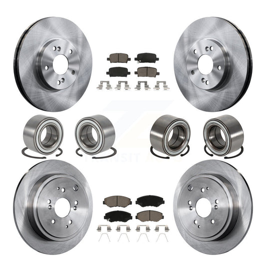 Bearing Disc Brake Rotor And Pad Front Rear Kit (10Pc) For 2005-2008 Honda Pilot