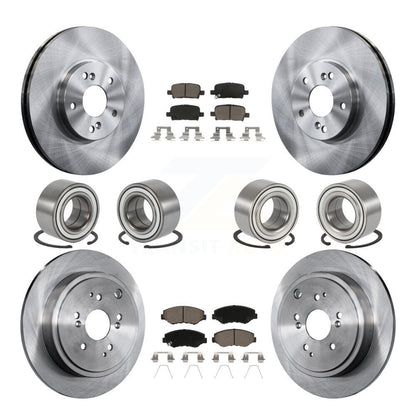 Bearing Disc Brake Rotor And Pad Front Rear Kit (10Pc) For 2003-2004 Honda Pilot