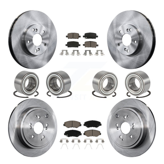 Bearing Disc Brake Rotor And Pad Front Rear Kit (10Pc) For 2003-2004 Honda Pilot