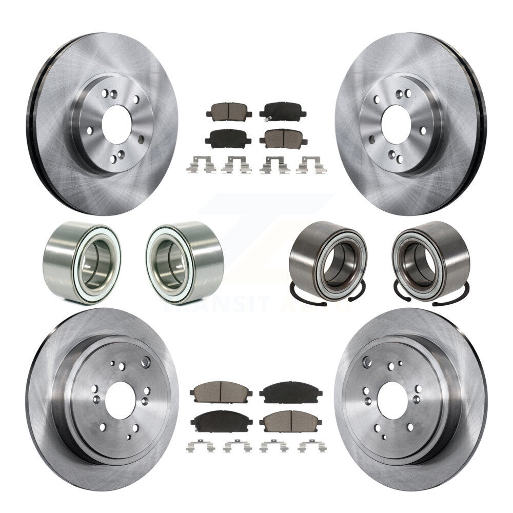Bearing Disc Brake Rotors And Pads Front Rear Kit (10Pc) For 2003-2006 Acura MDX