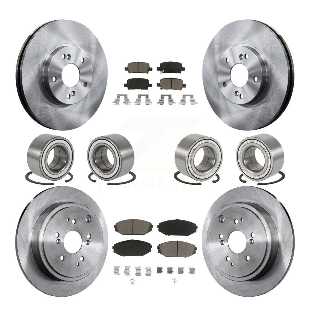 Bearing Disc Brake Rotors And Pads Front Rear Kit (10Pc) For 2001-2002 Acura MDX