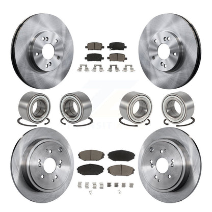 Bearing Disc Brake Rotors And Pads Front Rear Kit (10Pc) For 2001-2002 Acura MDX