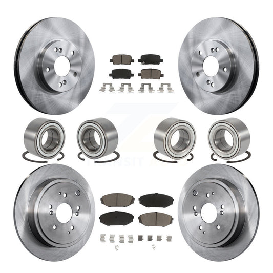 Bearing Disc Brake Rotors And Pads Front Rear Kit (10Pc) For 2001-2002 Acura MDX