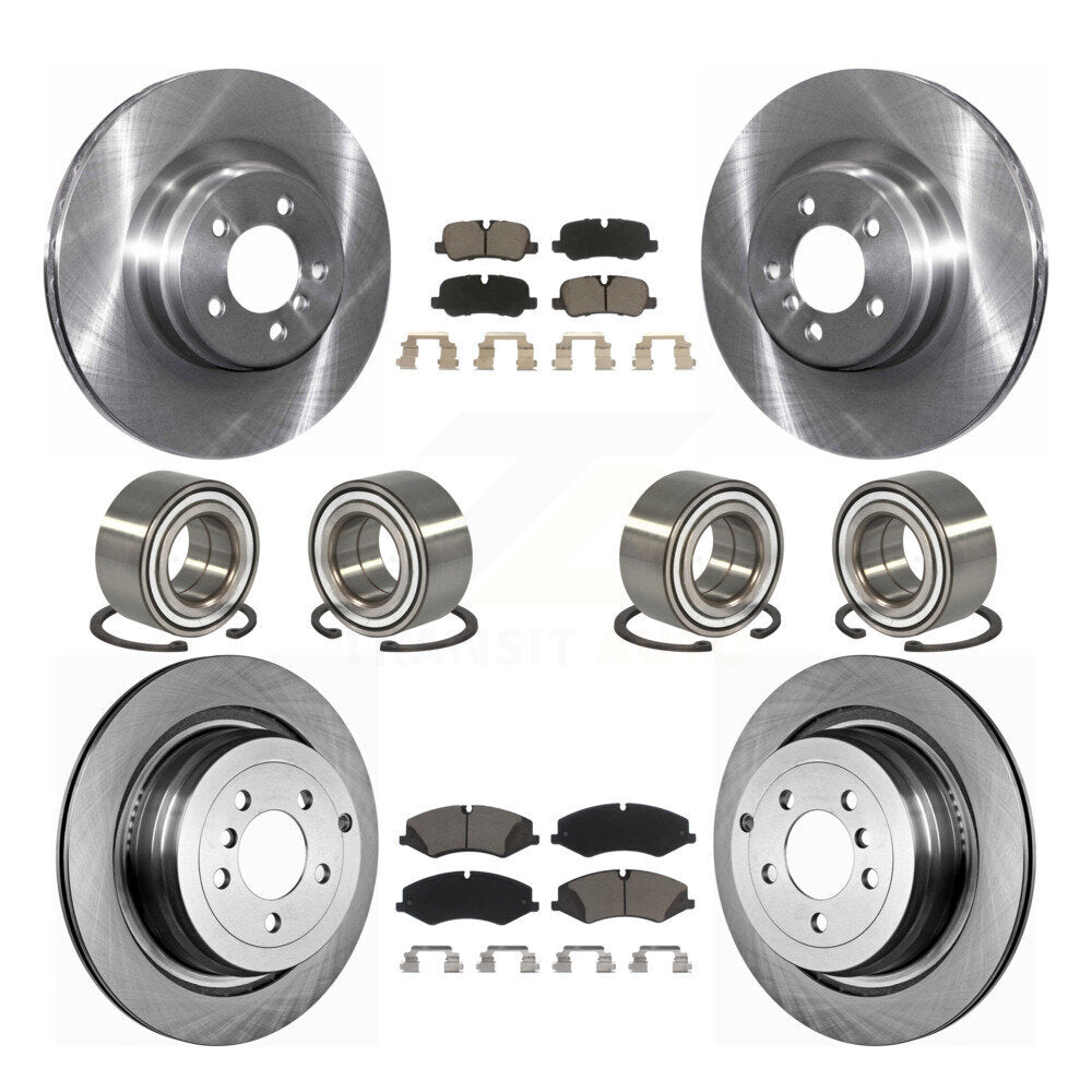 Bearings Disc Brake Rotors And Pads Front Rear Kit (10Pc) For Land Rover Range