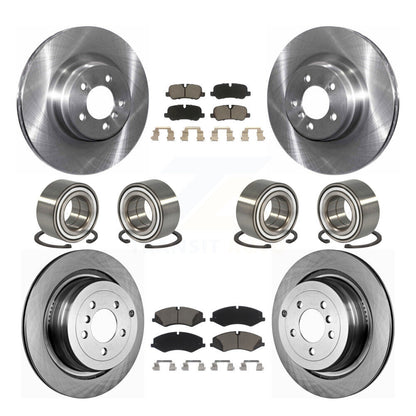 Bearings Disc Brake Rotors And Pads Front Rear Kit (10Pc) For Land Rover Range