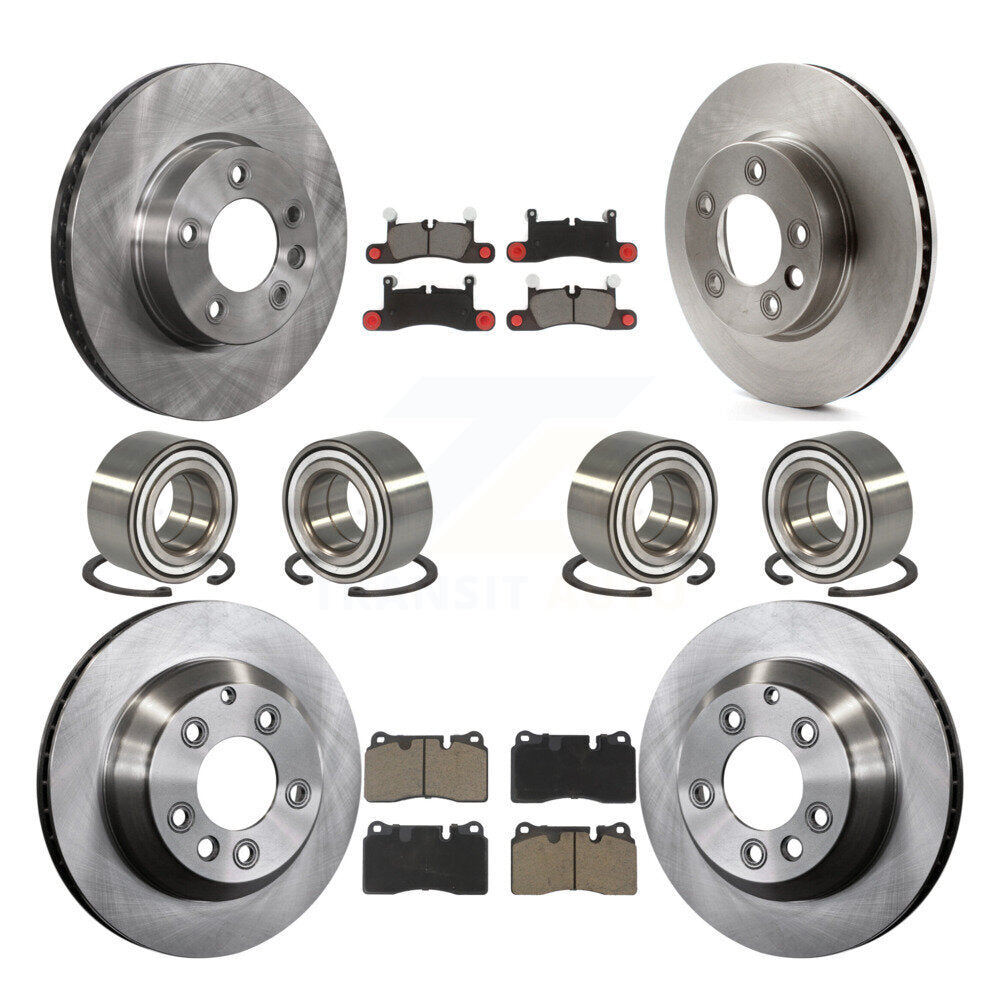Bearings Disc Brake Rotors And Pads Front Rear Kit (10Pc) For Volkswagen Touareg