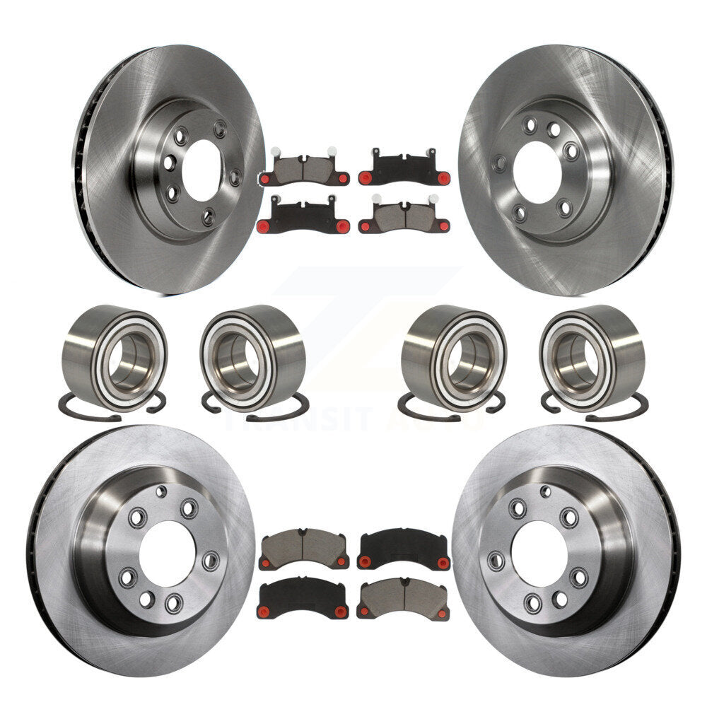 Bearing Brake Rotor Pad Front Rear Kit (10Pc) For 2011-2012 Porsche Cayenne Base