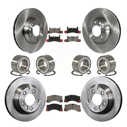 Bearing Brake Rotor Pad Front Rear Kit (10Pc) For 2011-2012 Porsche Cayenne Base