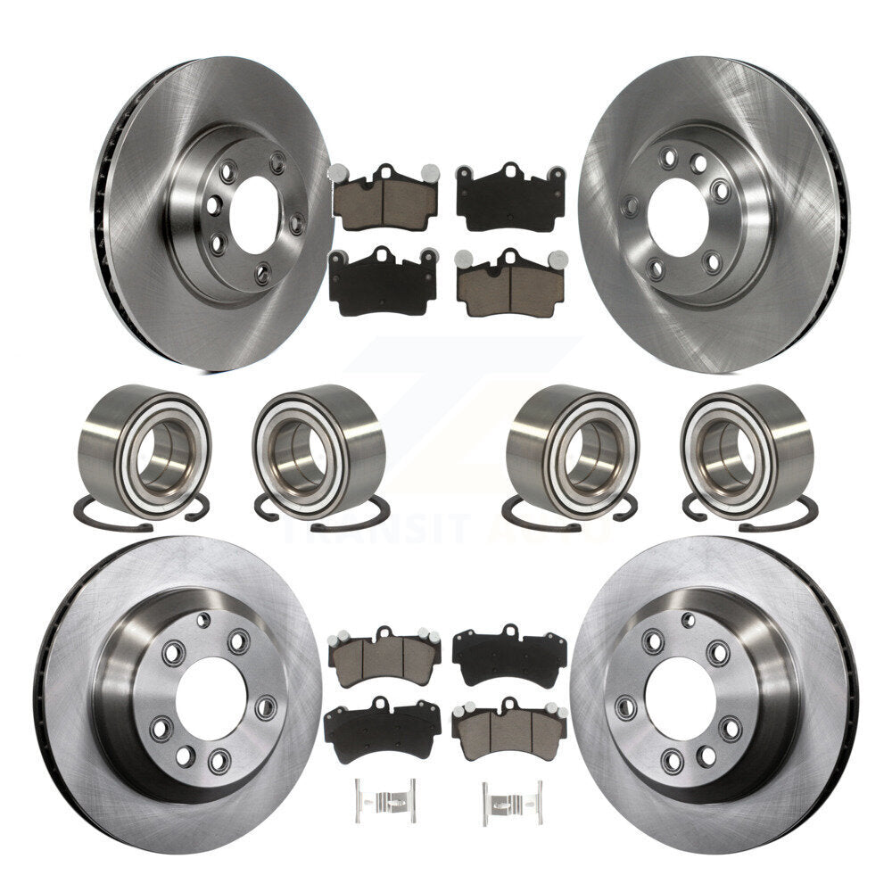 Bearing Brake Rotor And Pad Front Rear Kit (10Pc) For Audi Q7 Volkswagen Touareg