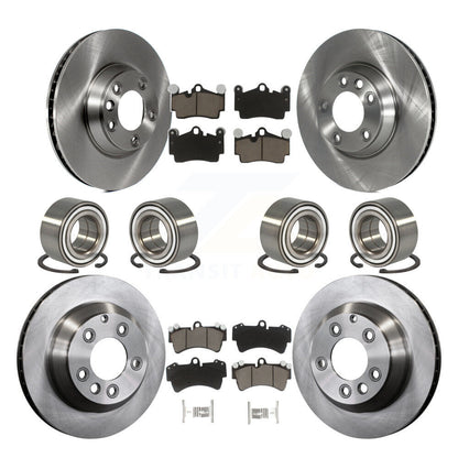 Bearing Brake Rotor And Pad Front Rear Kit (10Pc) For Audi Q7 Volkswagen Touareg