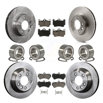 Bearings Disc Brake Rotors And Pads Front Rear Kit (10Pc) For Volkswagen Touareg