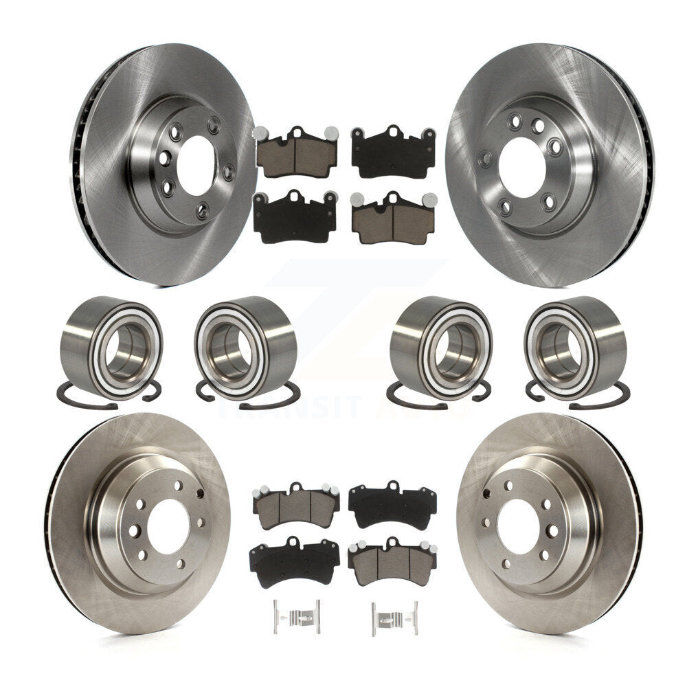 Wheel Bearing Disc Brake Rotor And Ceramic Pad Front Rear Kit (10Pc) For Audi Q7