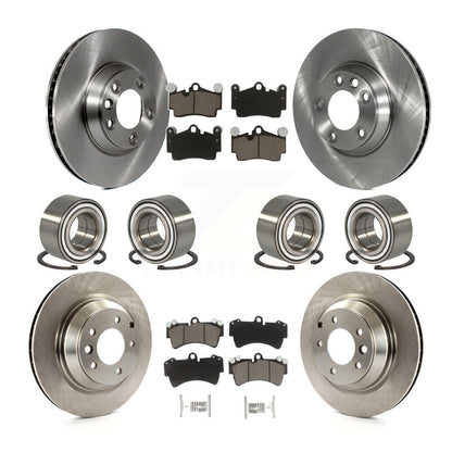 Wheel Bearing Disc Brake Rotor And Ceramic Pad Front Rear Kit (10Pc) For Audi Q7