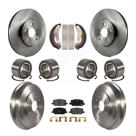 Bearing Disc Brake Rotor & Pad Shoe Front Rear Kit (10Pc) For Chevrolet Trax AWD