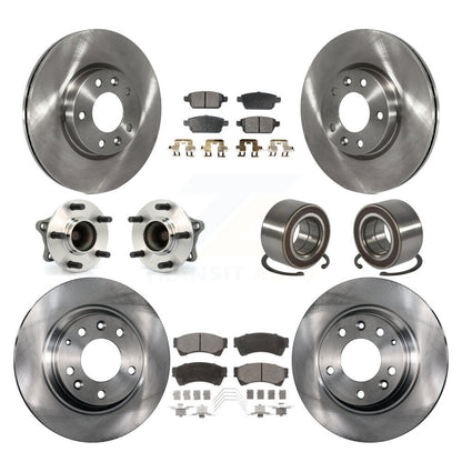 Hub Bearing Brake Rotor And Pad Front Rear Kit (10Pc) For 2009-2013 Mazda 6 2.5L