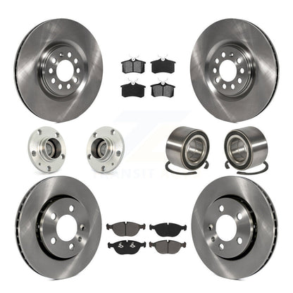 Hub Bearing Brake Rotor Pads Front Rear Kit (10Pc) For 2006 Audi TT Quattro 3.2L