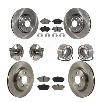 Hub Bearing Disc Brake Rotor Pads Front Rear Kit (10Pc) For Mercedes-Benz GLA250
