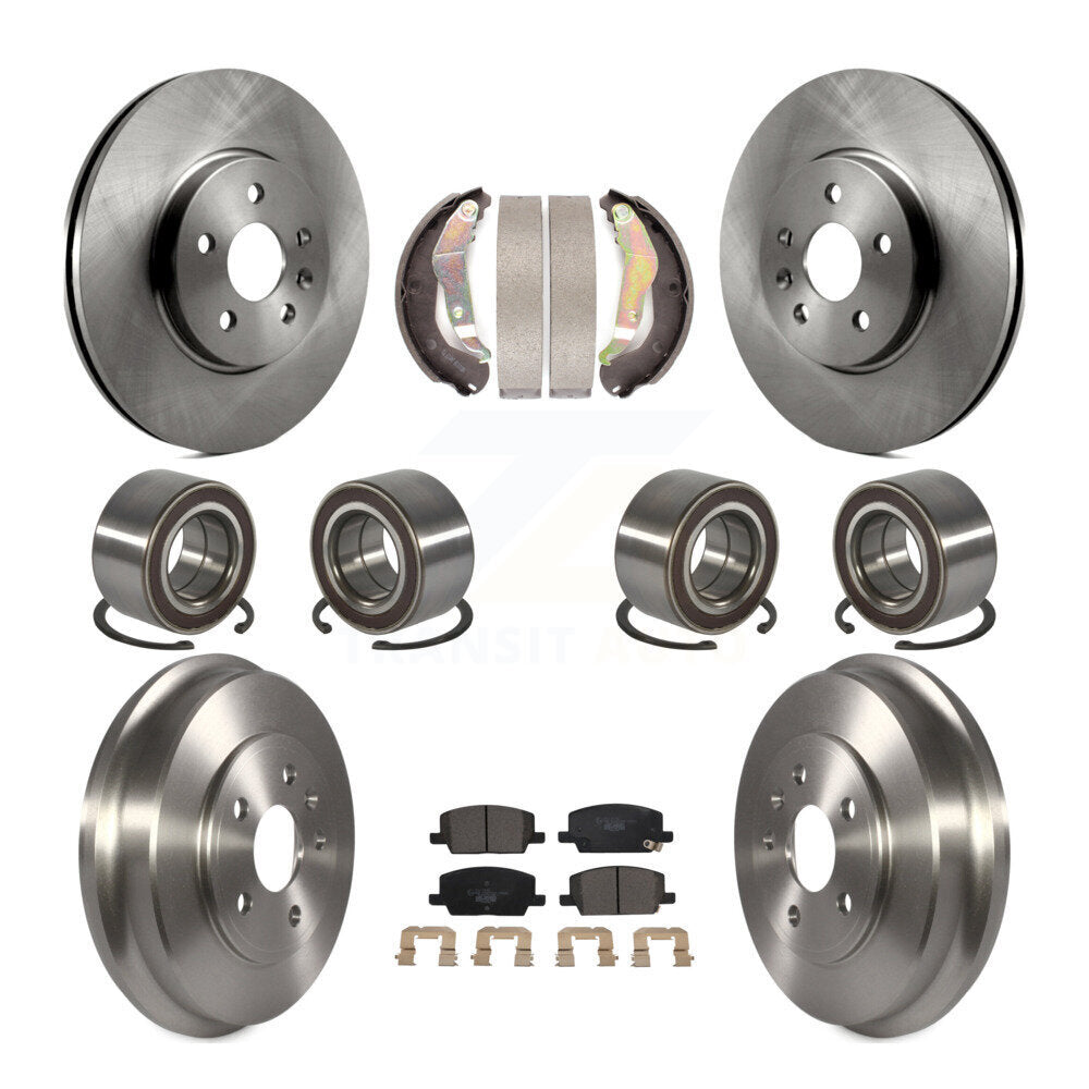 Bearing Disc Brake Rotor & Pad Shoe Front Rear Kit (10Pc) For Chevrolet Trax AWD