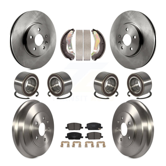 Bearing Disc Brake Rotor & Pad Shoe Front Rear Kit (10Pc) For Chevrolet Trax AWD
