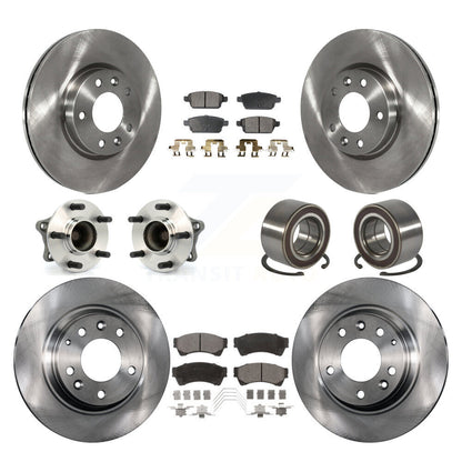 Hub Bearing Brake Rotor And Pad Front Rear Kit (10Pc) For 2009-2013 Mazda 6 2.5L