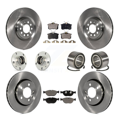 Hub Bearing Brake Rotor Pads Front Rear Kit (10Pc) For 2006 Audi TT Quattro 3.2L