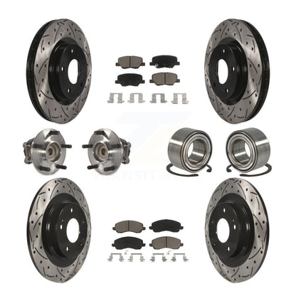 Hub Bearing Coat Brake Rotor Pads Front Rear Kit (10Pc) For Mitsubishi RVR Sport