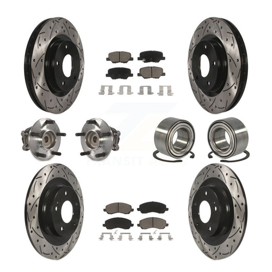 Hub Bearing Coat Brake Rotor Pads Front Rear Kit (10Pc) For Mitsubishi RVR Sport