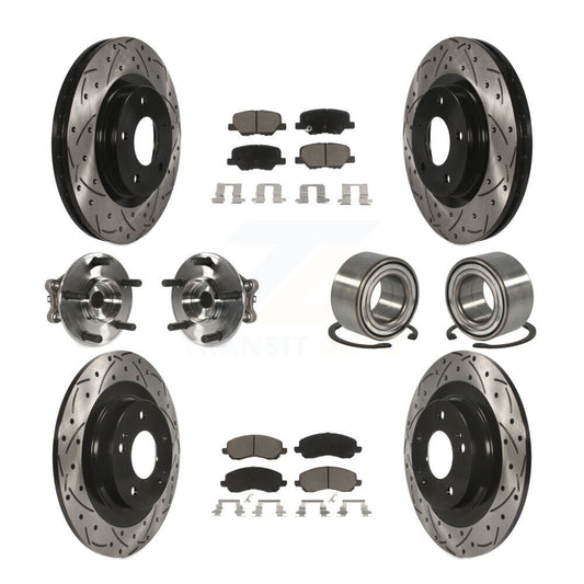 Hub Bearing Coat Brake Rotor Pads Front Rear Kit (10Pc) For Mitsubishi RVR Sport