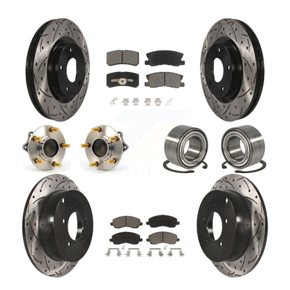 Hub Bearing Coat Brake Rotor Pads Front Rear Kit (10Pc) For Mitsubishi Outlander