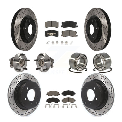 Hub Bearing Coat Brake Rotor Pad Front Rear Kit (10Pc) For 12 Mitsubishi RVR FWD