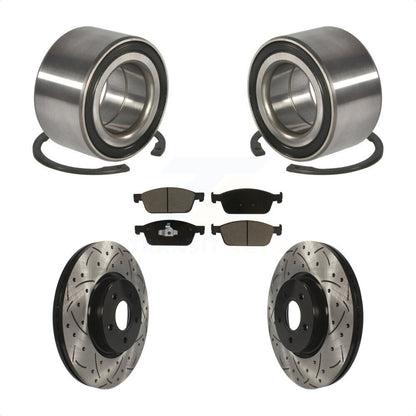 Wheel Bearing Drilled Slot Brake Rotor Pad Front Kit For Ford Escape Transit MKC
