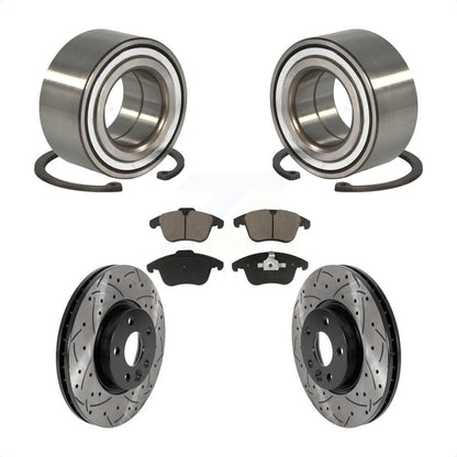 Bearing Coated Drill Slot Brake Rotor Pads Front Kit For Land Rover Range Evoque