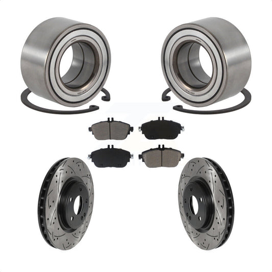 Wheel Bearing Drill Slot Brake Rotor Pad Front Kit For Mercedes-Benz GLA250 QX30