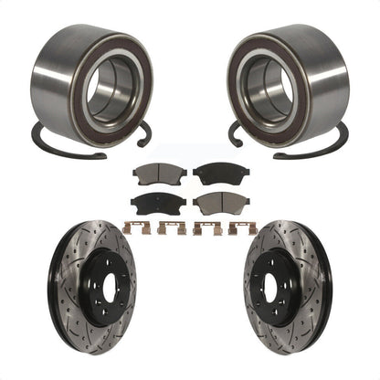Wheel Bearing Coated Drilled Slot Brake Rotor Pads Front Kit For Chevrolet Sonic