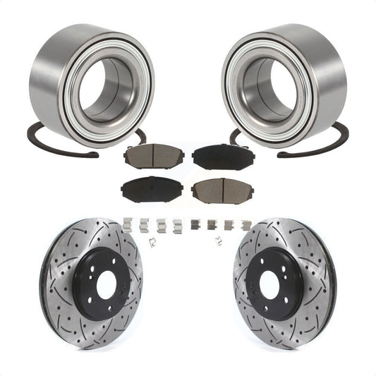 Wheel Bearing Coat Drill Slot Brake Rotor Pads Front Kit For 2001-2002 Acura MDX