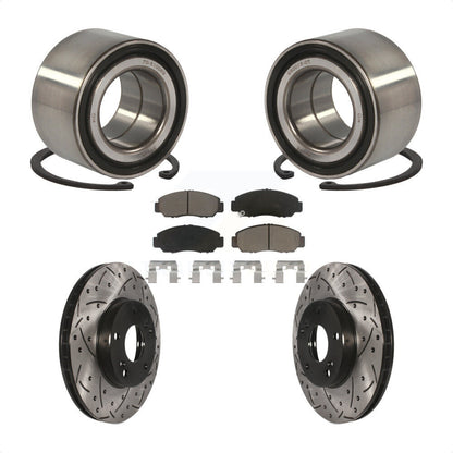 Wheel Bearing Drill Slot Brake Rotor Pads Front Kit For Honda Civic GX with 1.8L