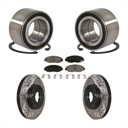 Wheel Bearing Drill Slot Brake Rotor Pads Front Kit For Honda Civic GX with 1.8L