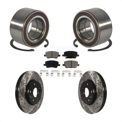 Wheel Bearing Drill Slot Brake Rotor Pad Front Kit For 2018-2020 Chevrolet Sonic