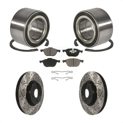 Wheel Bearing Coat Drill Slot Brake Rotor Pad Front Kit For Ford Transit Connect