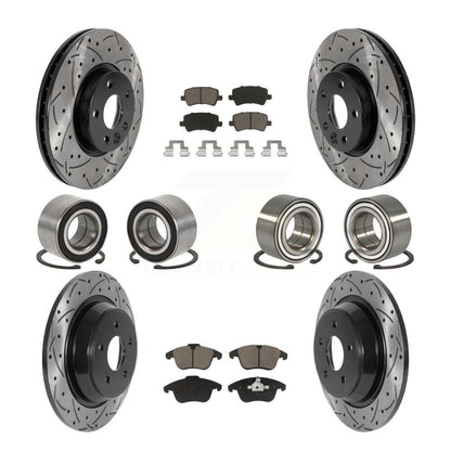Bearing Coated Brake Rotor Pad Front Rear Kit (10Pc) For Land Rover Range Evoque