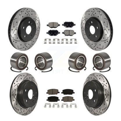 Bearing Coated Brake Rotor Pads Front Rear Kit (10Pc) For Buick Encore Chevrolet