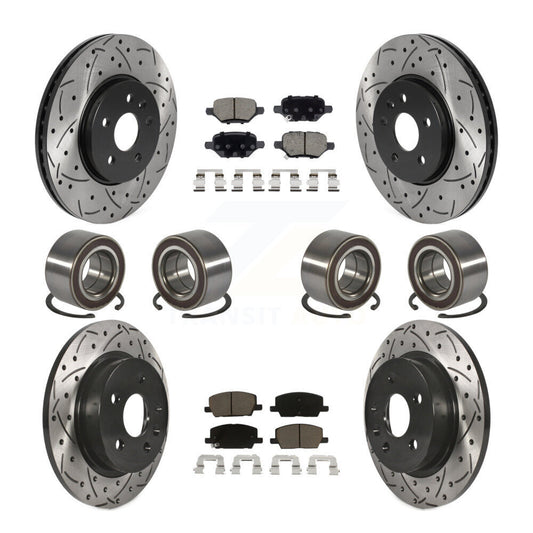 Bearing Coated Brake Rotor Pads Front Rear Kit (10Pc) For Buick Encore Chevrolet