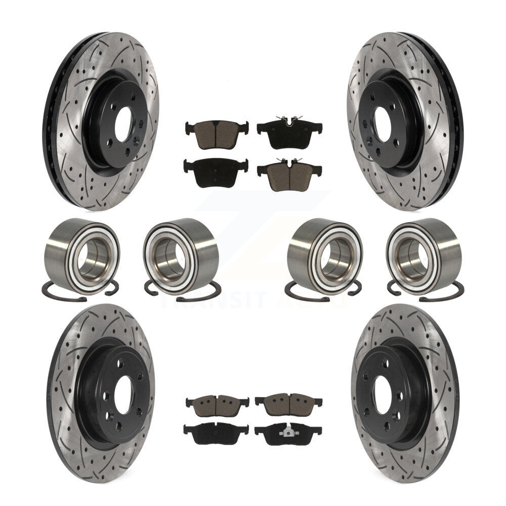 Bearing Coat Brake Rotor Pad Front Rear Kit For 15-17 Land Rover Discovery Sport