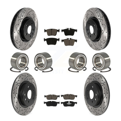 Bearing Coat Brake Rotor Pad Front Rear Kit For 15-17 Land Rover Discovery Sport