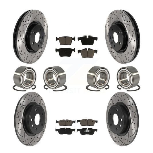 Bearing Coat Brake Rotor Pad Front Rear Kit For 15-17 Land Rover Discovery Sport