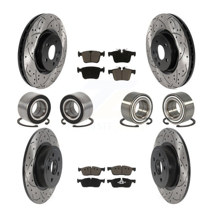 Bearing Coated Brake Rotor Pad Front Rear Kit (10Pc) For Land Rover Range Evoque