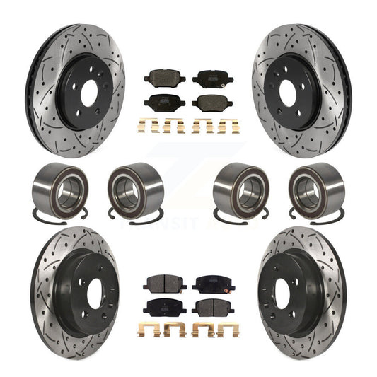 Bearing Coated Brake Rotor Pads Front Rear Kit (10Pc) For Buick Encore Chevrolet