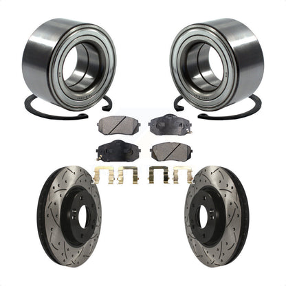 Wheel Bearing Drilled Slot Brake Rotor & Pad Front Kit For 2015-2016 Kia Soul EV