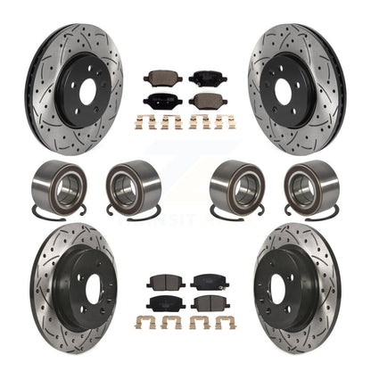 Bearing Coated Brake Rotor Pads Front Rear Kit (10Pc) For Buick Encore Chevrolet
