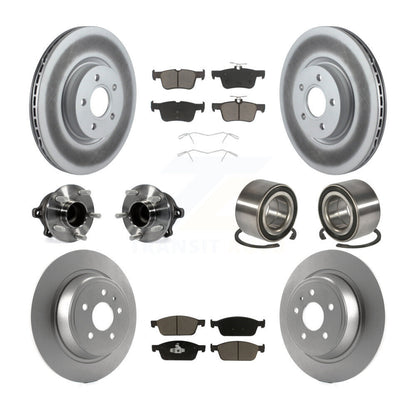 Hub Bearing Coated Brake Rotor Pad Front Rear Kit (10Pc) For Ford Escape Lincoln